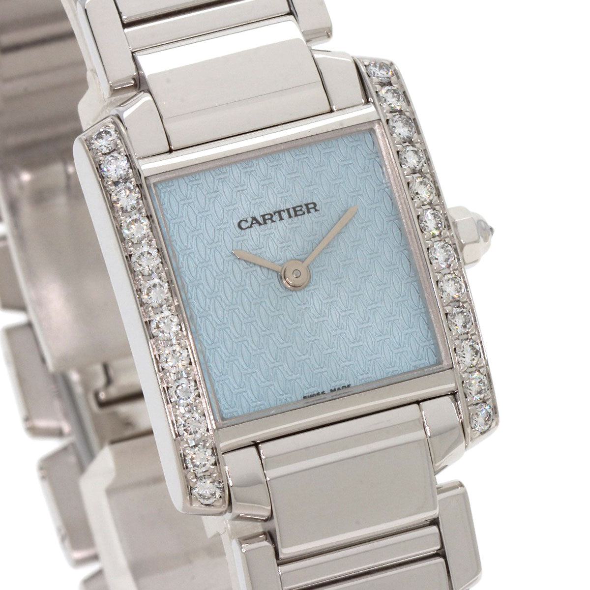 CARTIER Tank Francaise SM Diamond Watches WE1019S3 K18 White Gold/K18 White Gold Ladies