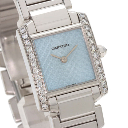 CARTIER Tank Francaise SM Diamond Watches WE1019S3 K18 White Gold/K18 White Gold Ladies