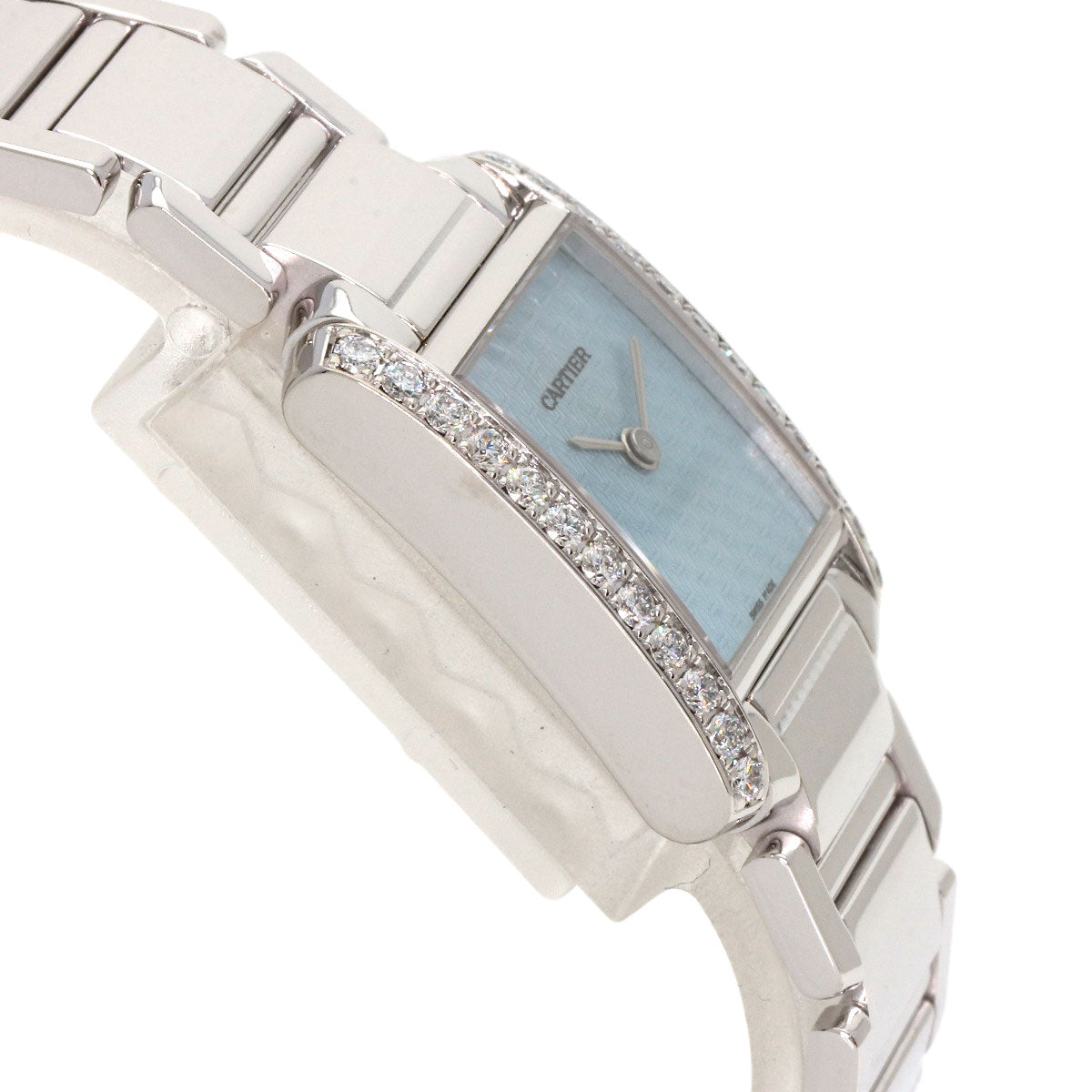 CARTIER Tank Francaise SM Diamond Watches WE1019S3 K18 White Gold/K18 White Gold Ladies