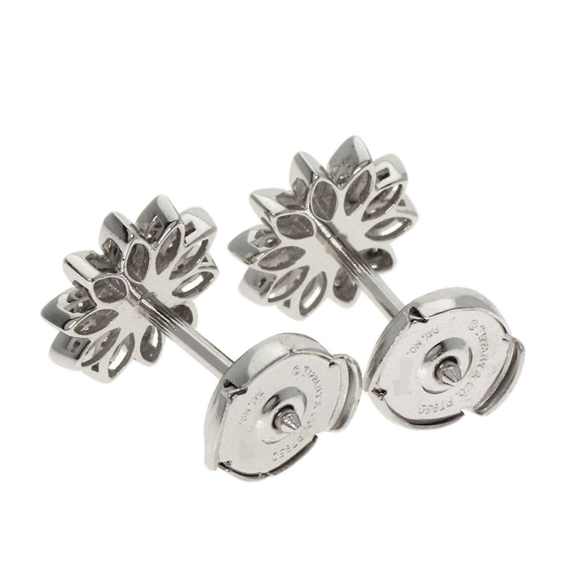 TIFFANY&Co. Enchant Flower Diamond earring Platinum PT950 Ladies [Used]