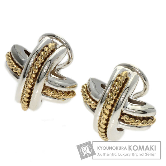 TIFFANY&Co. Signature cross Earring Silver 18K Yellow GoldLadies [Used]