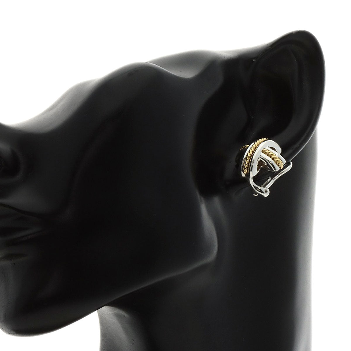 TIFFANY&Co. Signature cross Earring Silver 18K Yellow GoldLadies [Used]