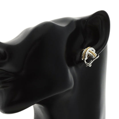 TIFFANY&Co. Signature cross Earring Silver 18K Yellow GoldLadies [Used]