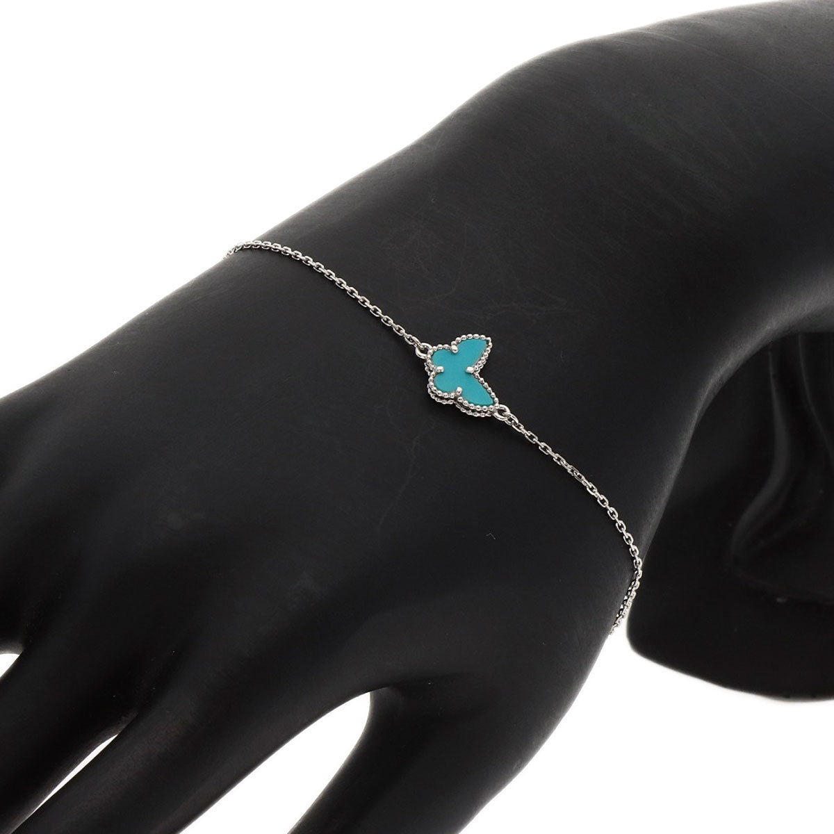 Van Cleef & Arpels   Bracelet Sweet Alhambra Papillon Turquoise K18 White Gold Ladies