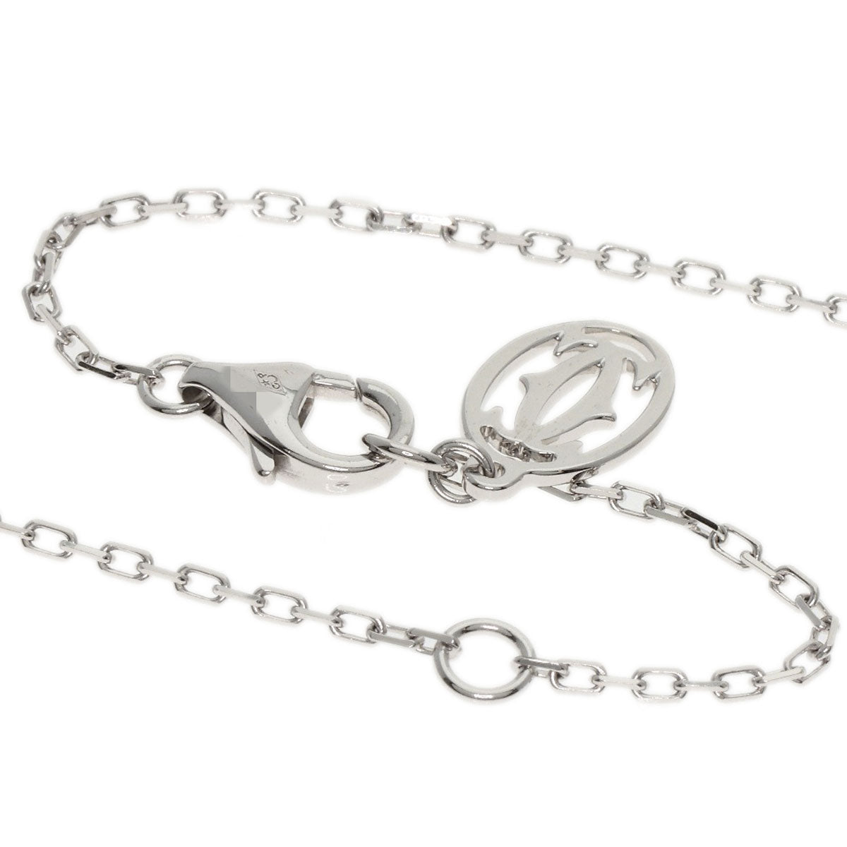 CARTIER Diaman Léger SM Diamond Necklace K18 White Gold Ladies [Used]