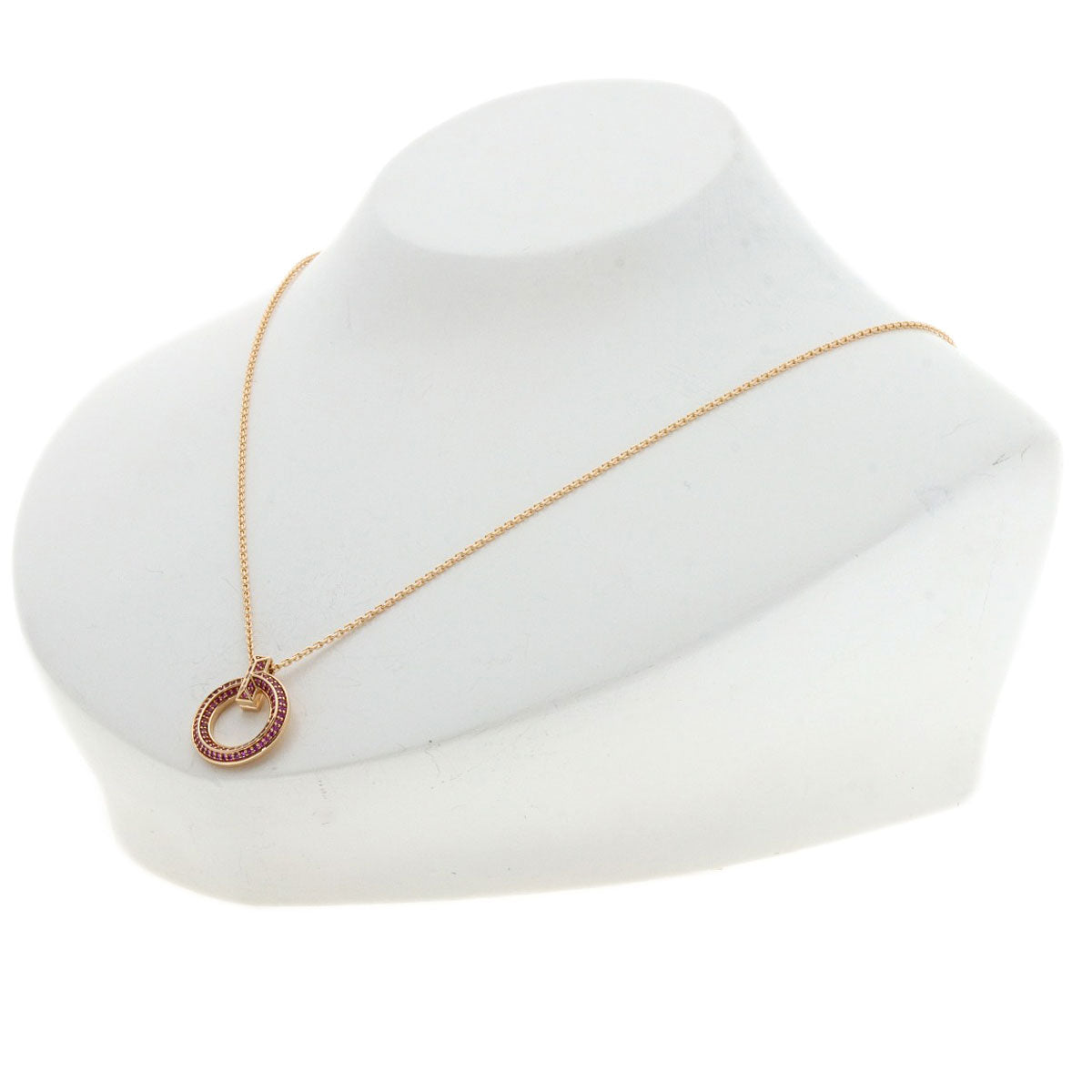 TIFFANY&Co. T One Circle Pink Sapphire Necklace K18 Pink Gold Ladies [Used]