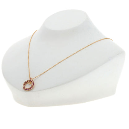 TIFFANY&Co. T One Circle Pink Sapphire Necklace K18 Pink Gold Ladies [Used]