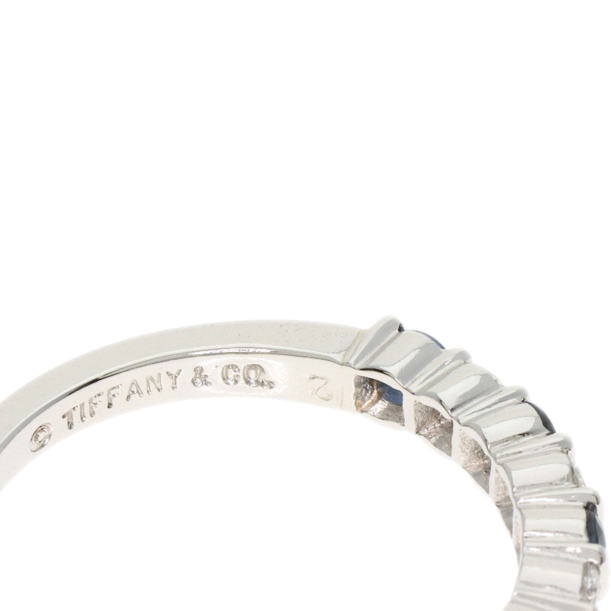 TIFFANY&Co. Diamond Sapphire Ring Platinum PT950 Ladies [Used]