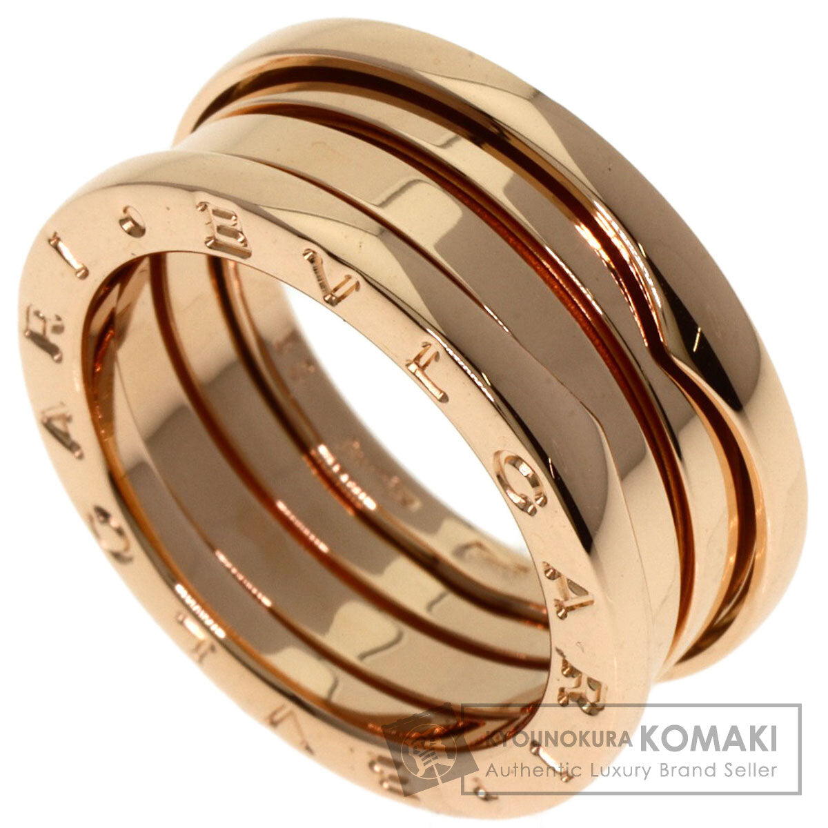 BVLGARI B.zero1 3 Band #53 Ring K18 Pink Gold Ladies [Used]
