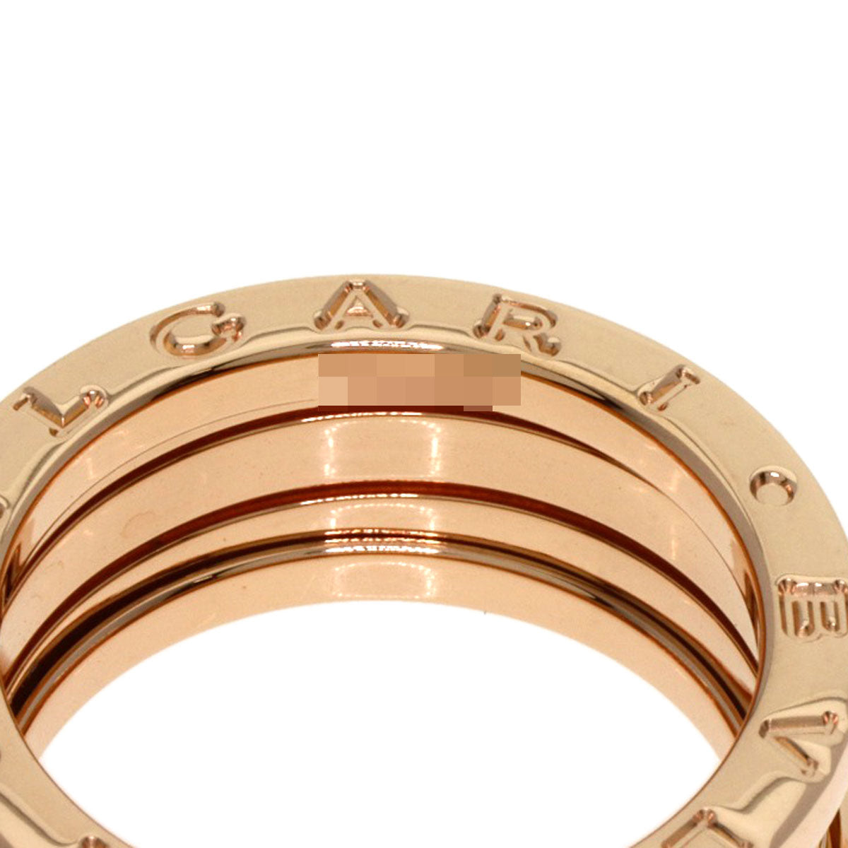 BVLGARI B.zero1 3 Band #53 Ring K18 Pink Gold Ladies [Used]