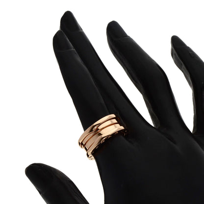 BVLGARI B.zero1 3 Band #53 Ring K18 Pink Gold Ladies [Used]