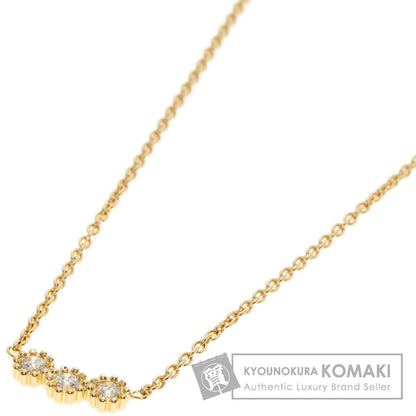Dior Mimi Rose 3P Diamond Necklace K18 Yellow Gold Ladies [Used]