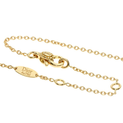 Dior Mimi Rose 3P Diamond Necklace K18 Yellow Gold Ladies [Used]