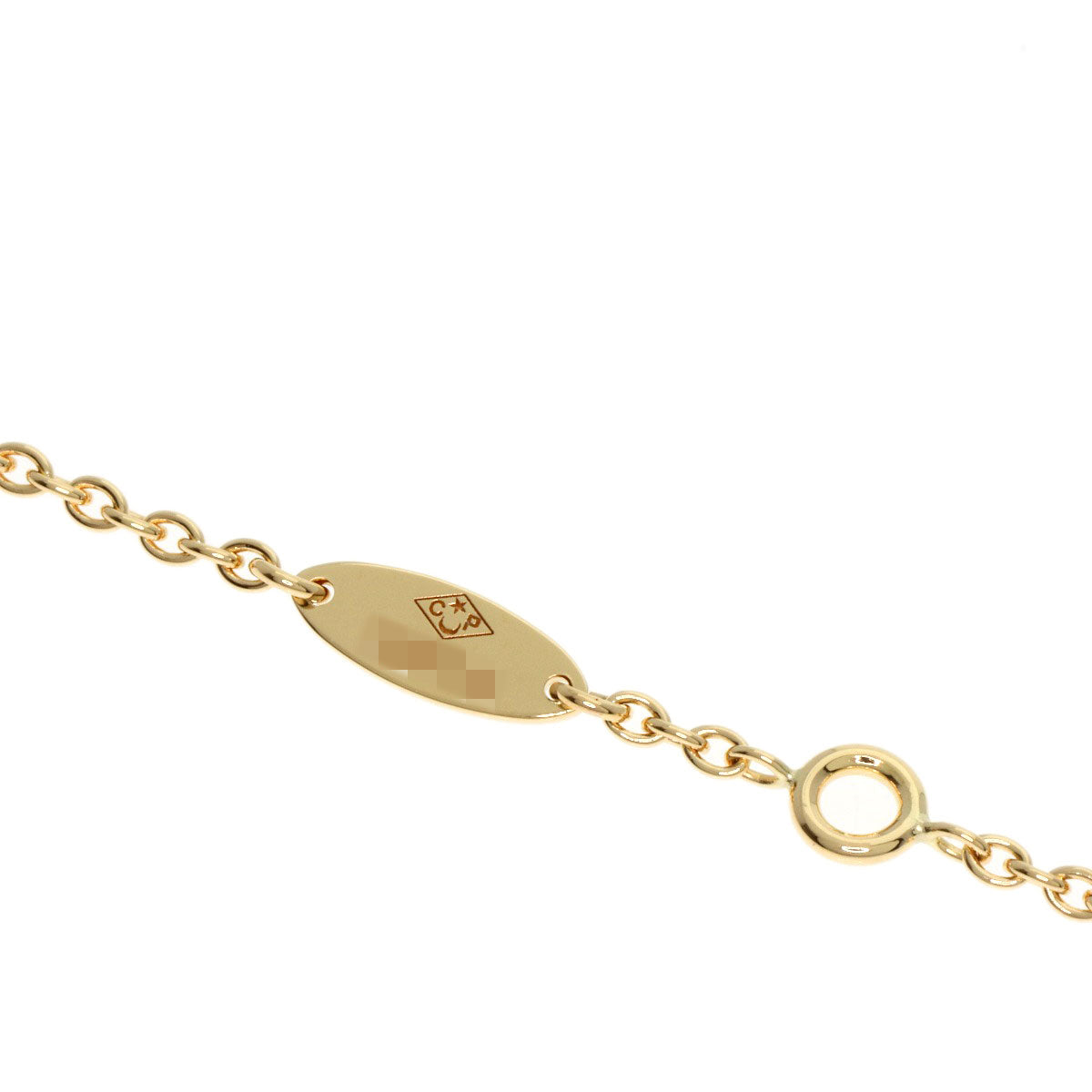 Dior Mimi Rose 3P Diamond Necklace K18 Yellow Gold Ladies [Used]