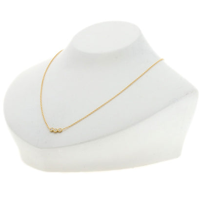 Dior Mimi Rose 3P Diamond Necklace K18 Yellow Gold Ladies [Used]