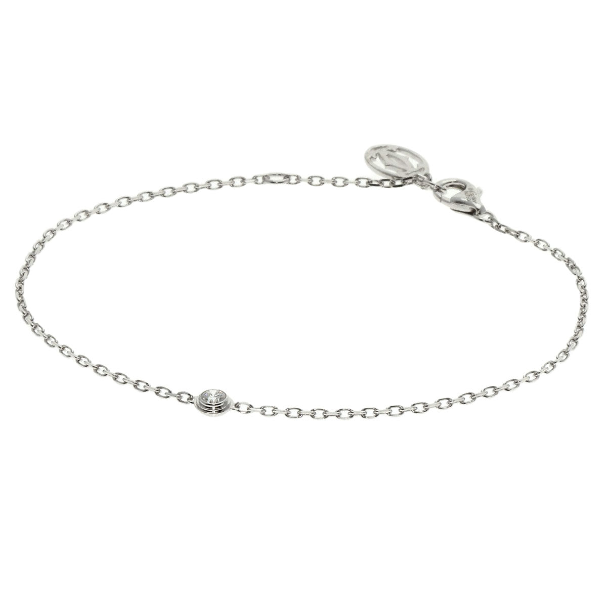 CARTIER Diamant Léger SM Diamond Bracelet K18 White Gold Ladies [Used]
