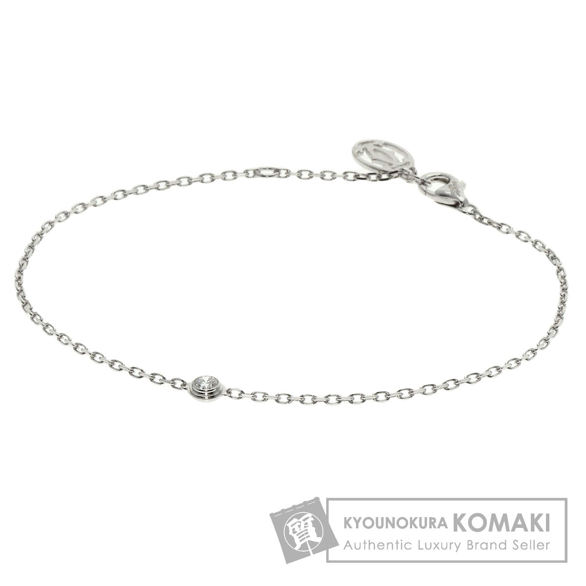 CARTIER Diamant Léger SM Diamond Bracelet K18 White Gold Ladies [Used]