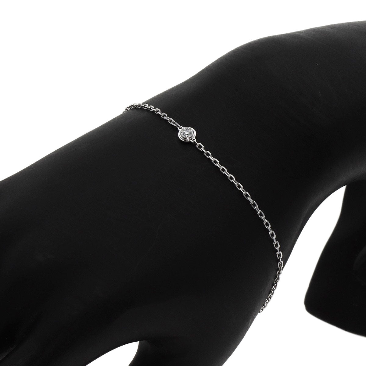 CARTIER Diamant Léger SM Diamond Bracelet K18 White Gold Ladies [Used]