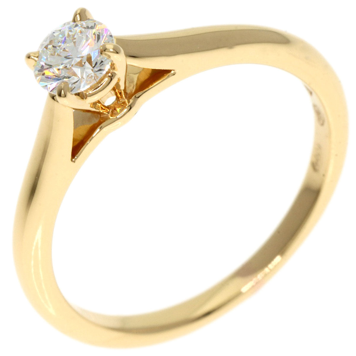 CARTIER Diamond #46 Ring K18 Yellow Gold Ladies [Used]