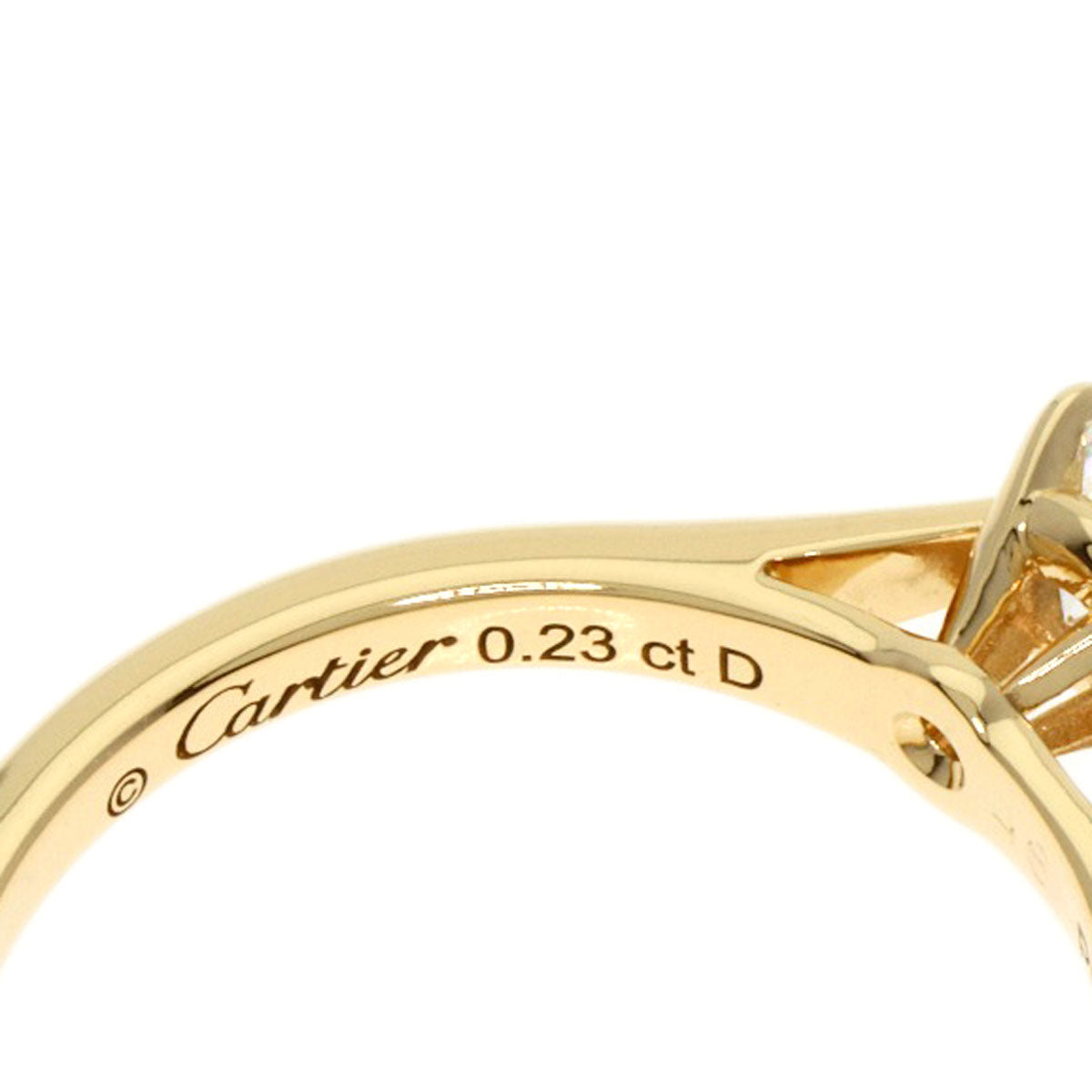 CARTIER Diamond #46 Ring K18 Yellow Gold Ladies [Used]