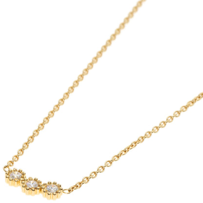 Dior Mimi Rose 3P Diamond Necklace K18 Yellow Gold Ladies [Used]