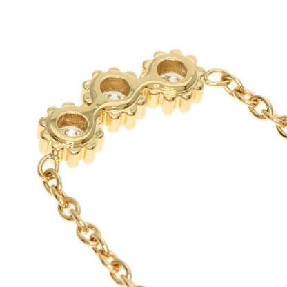 Dior Mimi Rose 3P Diamond Necklace K18 Yellow Gold Ladies [Used]