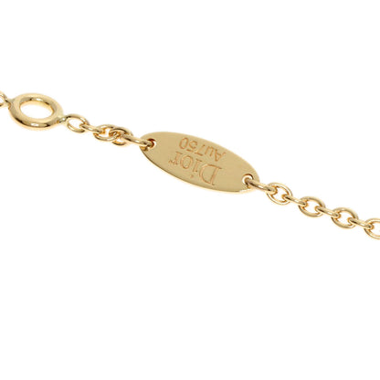 Dior Mimi Rose 3P Diamond Necklace K18 Yellow Gold Ladies [Used]