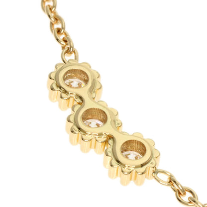 Dior Mimi Rose 3P Diamond Necklace K18 Yellow Gold Ladies [Used]