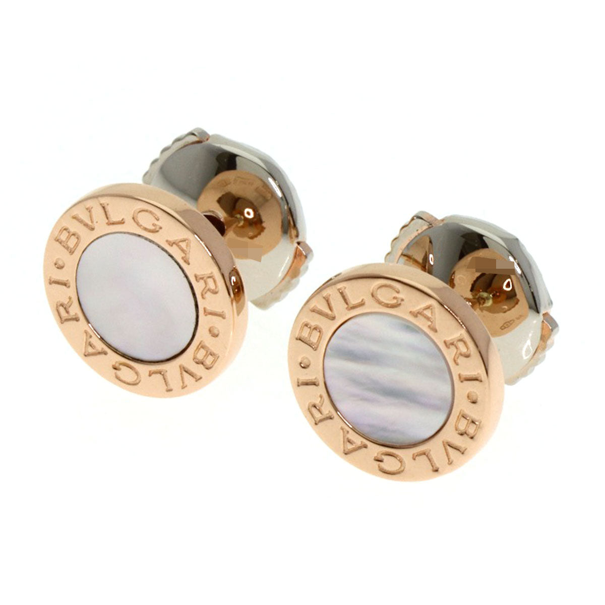 BVLGARI BVLGARI BVLGARI Shell earring K18 Pink Gold K18 White GoldLadies [Used]
