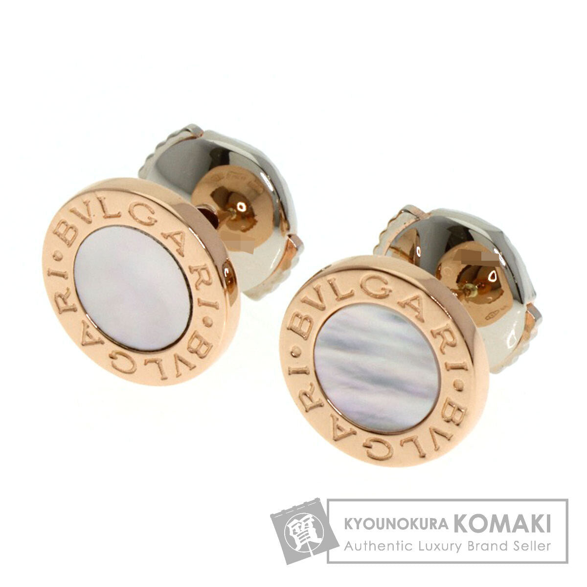 BVLGARI BVLGARI BVLGARI Shell earring K18 Pink Gold K18 White GoldLadies [Used]