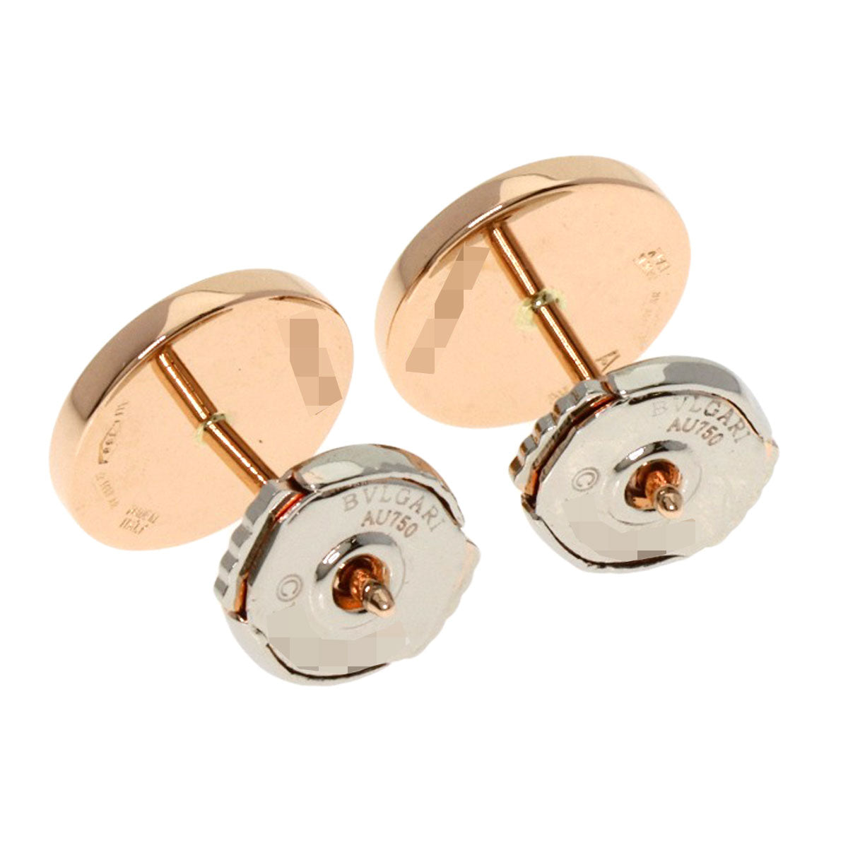 BVLGARI BVLGARI BVLGARI Shell earring K18 Pink Gold K18 White GoldLadies [Used]