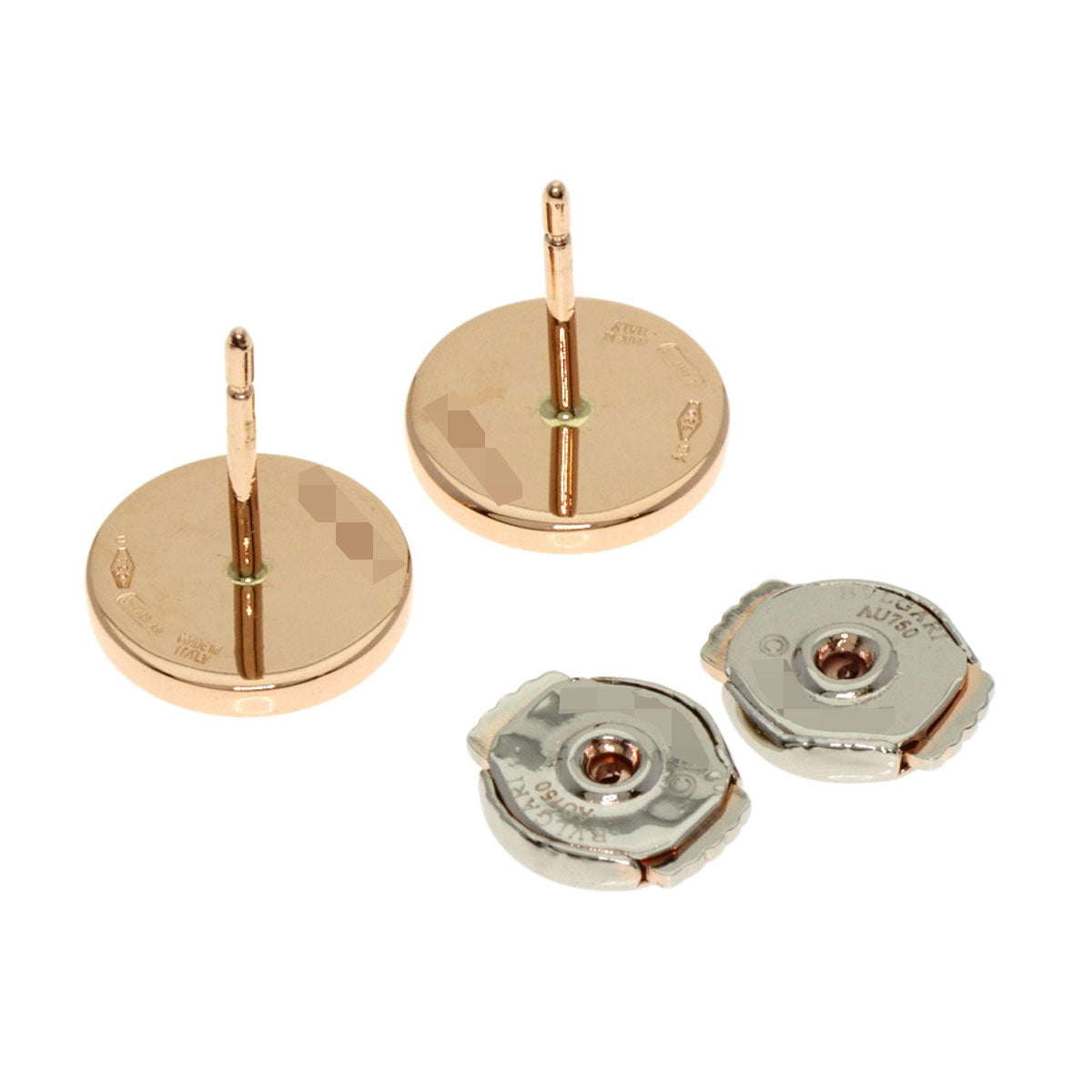 BVLGARI BVLGARI BVLGARI Shell earring K18 Pink Gold K18 White GoldLadies [Used]