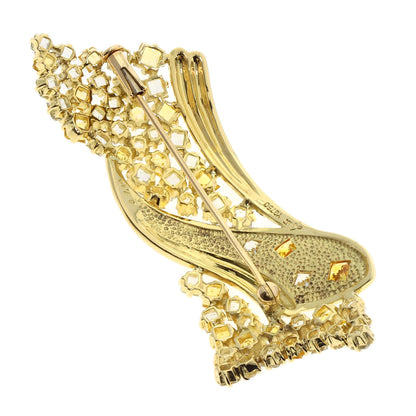 Jeunet sapphire Brooch K18 Yellow Gold Ladies [Used]