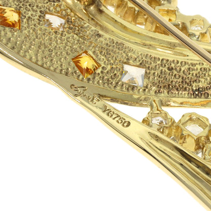 Jeunet sapphire Brooch K18 Yellow Gold Ladies [Used]