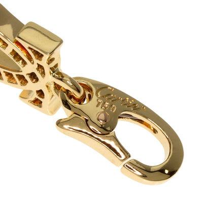 CARTIER 2C charm diamond Pendant top K18 Yellow Gold Ladies [Used]