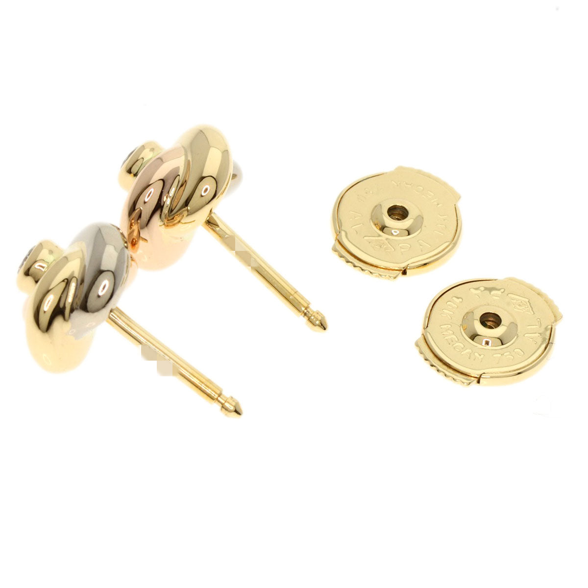 CARTIER Trinity Diamond earring K18 Yellow Gold 18K Pink GoldLadies [Used]