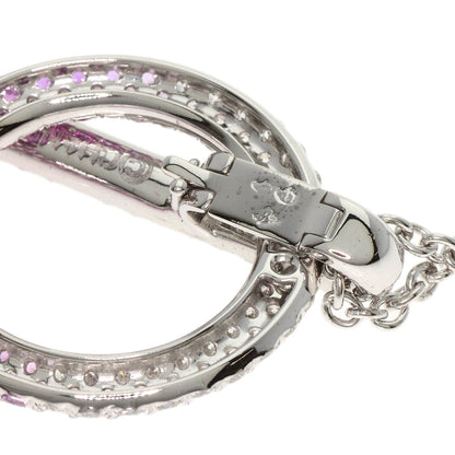 CHANEL Pink Sapphire Diamond Necklace K18 White Gold Ladies [Used]
