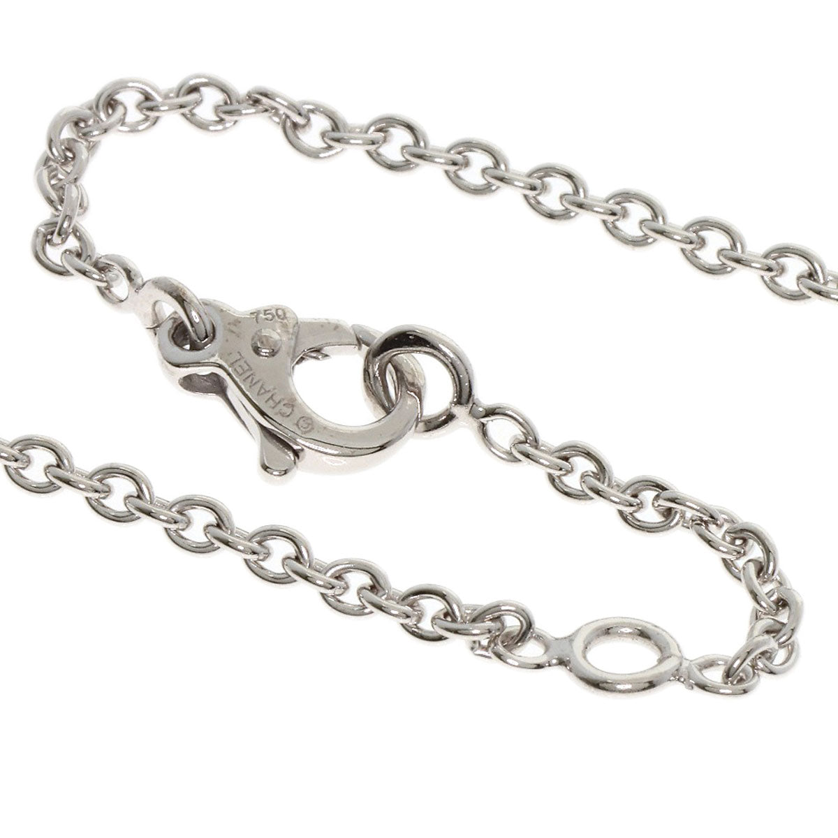 CHANEL Pink Sapphire Diamond Necklace K18 White Gold Ladies [Used]