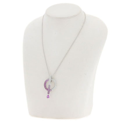 CHANEL Pink Sapphire Diamond Necklace K18 White Gold Ladies [Used]