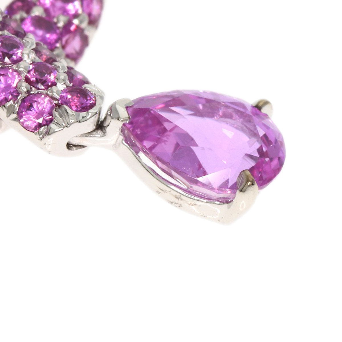 CHANEL Pink Sapphire Diamond Necklace K18 White Gold Ladies [Used]