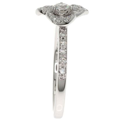 PIAGET Flower motif Diamond #48 Ring K18 White Gold Ladies [Used]