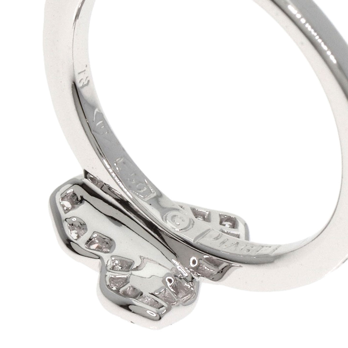 PIAGET Flower motif Diamond #48 Ring K18 White Gold Ladies [Used]