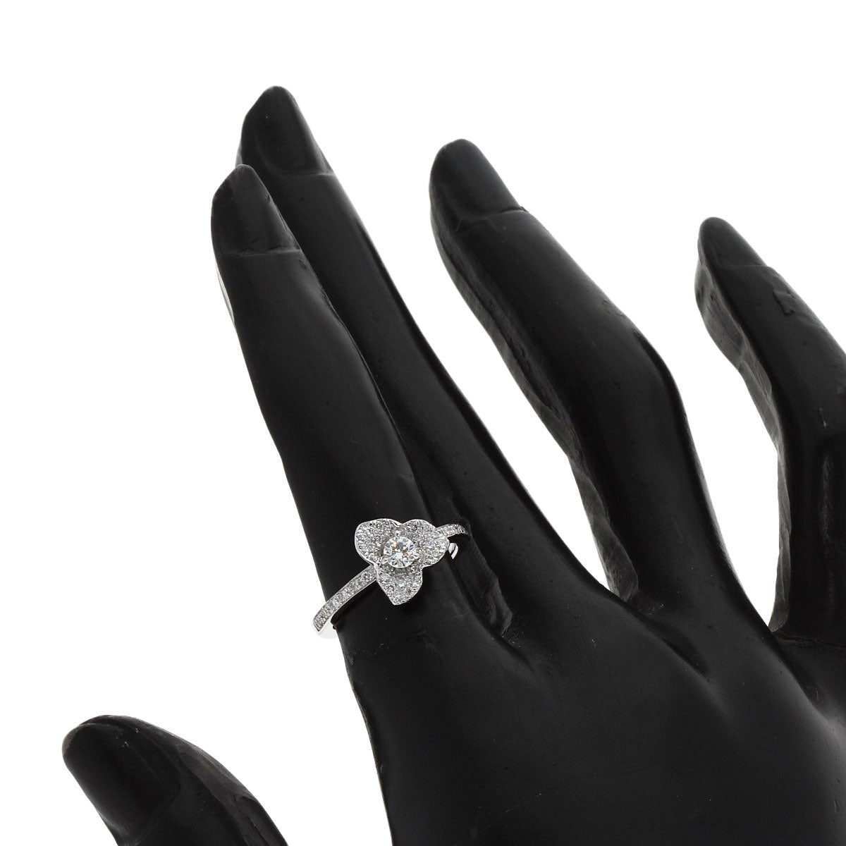 PIAGET Flower motif Diamond #48 Ring K18 White Gold Ladies [Used]