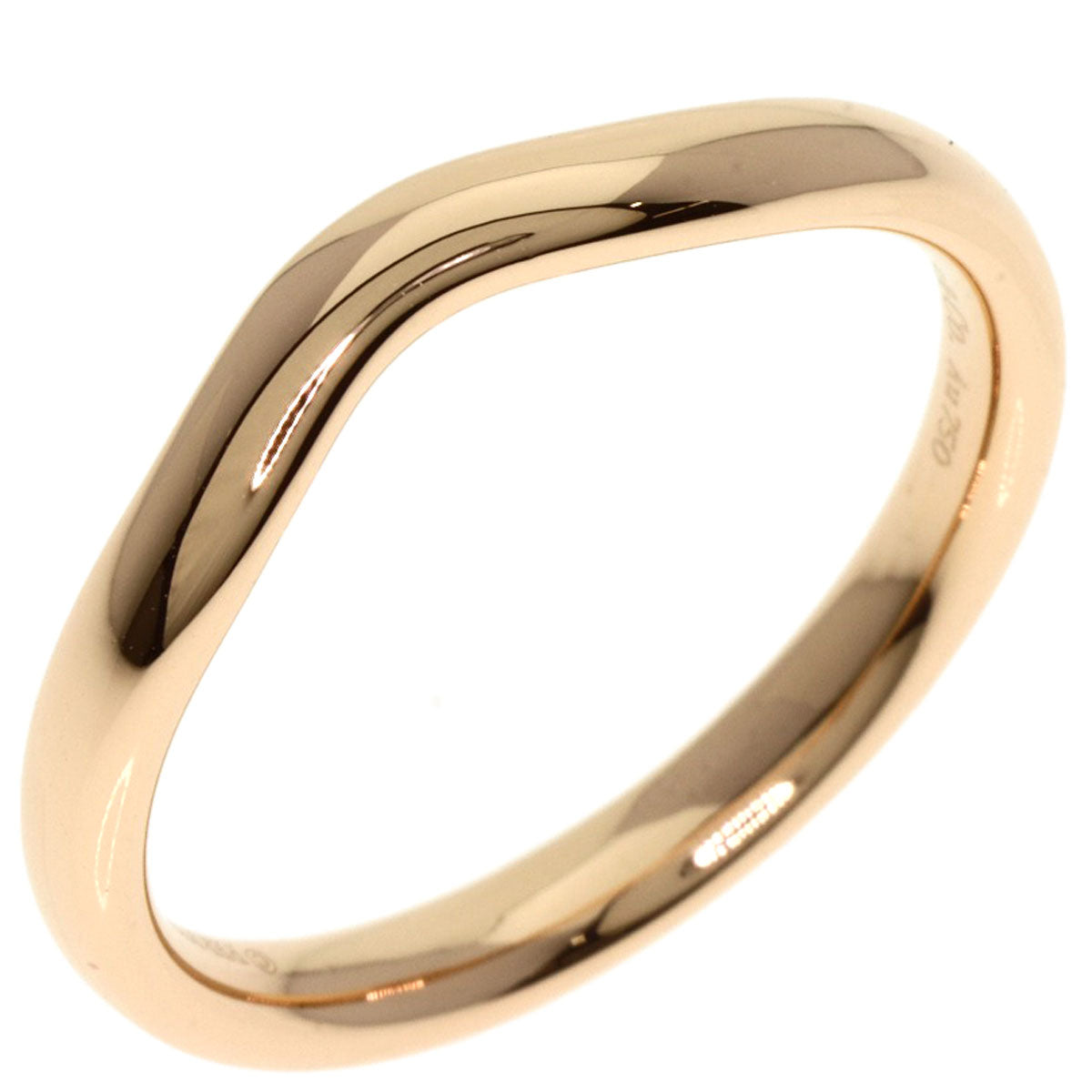TIFFANY&Co. Curved band Ring K18 Pink Gold unisex [Used]