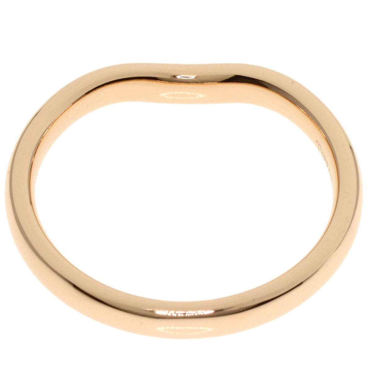 TIFFANY&Co. Curved band Ring K18 Pink Gold unisex [Used]