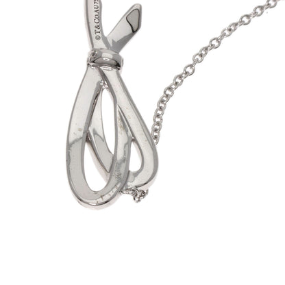 TIFFANY&Co. Bow Ribbon Diamond Bracelet K18 White Gold Ladies [Used]