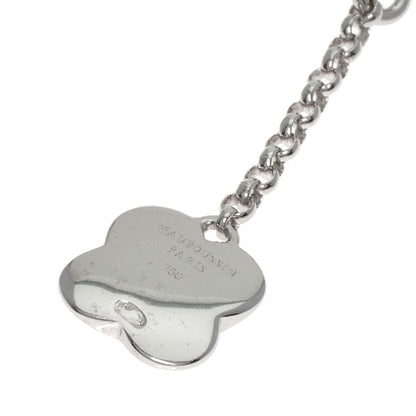 MAUBOUSSIN Flower Diamond Charm Necklace K18 White Gold Ladies [Used]