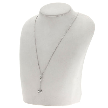 MAUBOUSSIN Flower Diamond Charm Necklace K18 White Gold Ladies [Used]