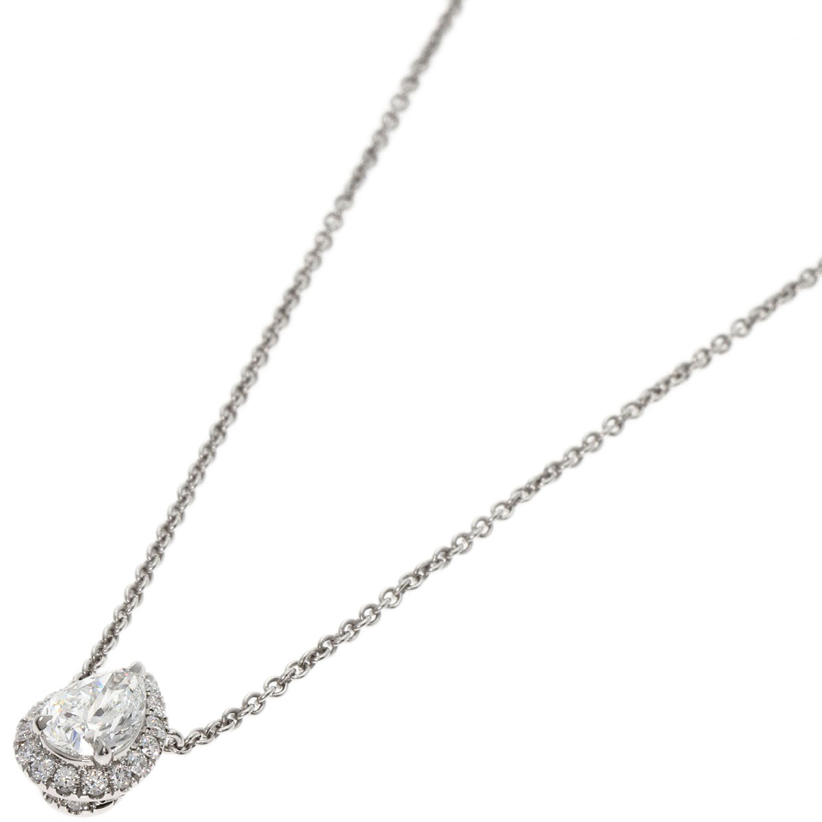 HARRY WINSTON Pear Shape Micropavé Diamond Necklace Platinum PT950 Ladies [Used]