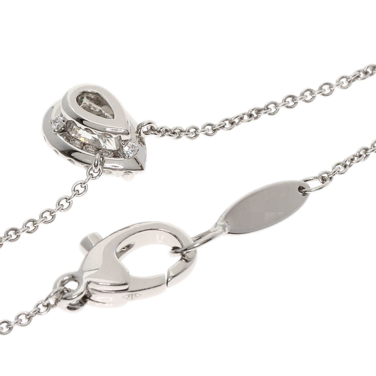 HARRY WINSTON Pear Shape Micropavé Diamond Necklace Platinum PT950 Ladies [Used]